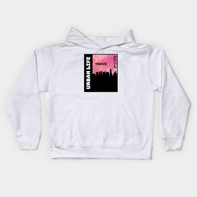 Tokyo, Urban Life! Kids Hoodie by Johan13